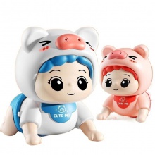 婴儿玩具有声电动学爬娃引导抬头训练习宝宝0一1岁益智早教6个月