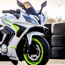 新款儿童电动摩托车可坐双人充电玩具车男女小孩大号电动车软轮
