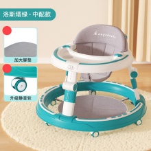 新款婴儿学步车防O型腿防侧翻宝宝学行车可调高低一键折叠学步车