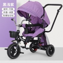 减震单人可躺可旋转可折叠儿童脚踏三轮车可旋转可折叠儿童三轮车