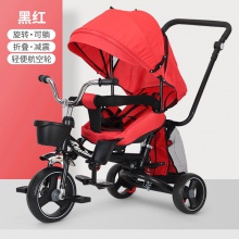 减震单人可躺可旋转可折叠儿童脚踏三轮车可旋转可折叠儿童三轮车