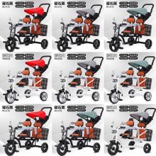 儿童三轮车双人宝宝脚踏车双胞胎手推车婴儿轻便童车大号1-2-3岁