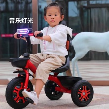 轻便儿童三轮车宝宝自行车手推车脚踏车大号童车岁金属