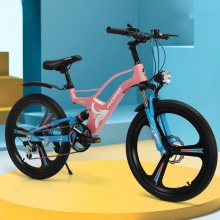 儿童镁合金山地自行车8-10-12岁男女孩双减震变速车