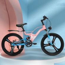 儿童镁合金山地自行车8-10-12岁男女孩双减震变速车