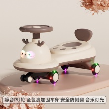 儿童扭扭车1-6岁男女宝防侧翻摇摆车带音乐灯光万向轮静音溜溜车