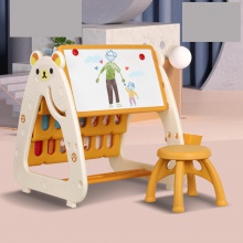 儿童书架绘本玩具置物架简易画板小桌板小黑板家用幼儿速写板涂鸦