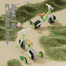 新款儿童多种功能平衡车三轮车音乐灯光防侧翻2-6岁男女宝宝玩具车