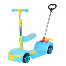 儿童滑板车2-12岁宝宝可坐可骑滑三合一可推行单脚滑行溜溜车