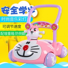 厂家直供婴儿学步车多种功能儿童助步车手推车音乐灯光玩具车可调速