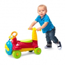 乘坐玩具 4轮塑料经典婴儿乘坐带有推手柄的推动车卡通滑行车