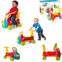 乘坐玩具 4轮塑料经典婴儿乘坐带有推手柄的推动车卡通滑行车