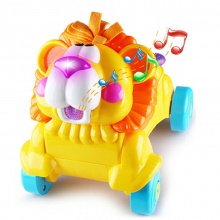 宝宝多种功能狮子学步车 宝宝音乐滑行车 防滑减速手推车