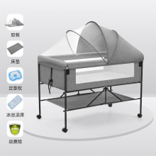 婴儿床可移动多种功能可折叠加大款宝宝床新生儿睡篮床便携式拼接床