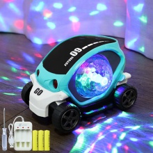 儿童电动玩具小汽车男孩闪光音乐玩具车电动万向灯光卡通玩具车女