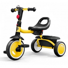 新款儿童玩具婴儿三轮车带铃彩色儿童三轮车1-6岁婴儿三轮车带折叠