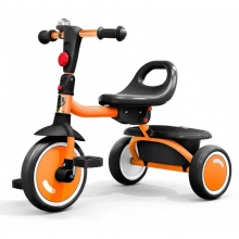 新款儿童玩具婴儿三轮车带铃彩色儿童三轮车1-6岁婴儿三轮车带折叠