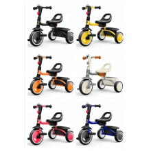新款儿童玩具婴儿三轮车带铃彩色儿童三轮车1-6岁婴儿三轮车带折叠