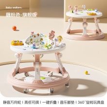 工厂直供婴幼儿学步车宝宝多种功能防侧翻带音乐可折叠宝宝助步车