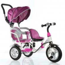 新款儿童三轮车脚踏车小孩单车厂家直供儿童双人三轮车