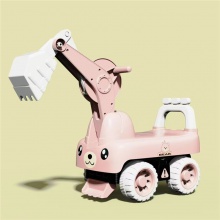 新款儿童挖掘机滑动工程车四轮挖掘机儿童乘坐汽车玩具婴儿儿童摇摆车