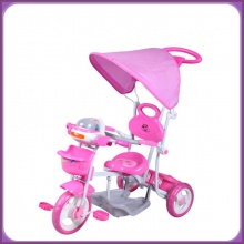婴儿手推车三轮车儿童带篷手推车三轮自行车卡通三轮车