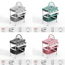 尿布台婴儿护理台便携式多种功能可折叠可洗浴宝宝床上换尿布抚触台