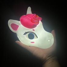 发光白色独角兽滑板车卡通头配饰babycare通用防撞头装饰