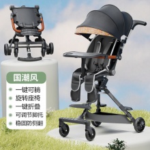 新品溜娃神器双向可坐躺婴儿推车轻便宝宝遛娃高景观折叠源头工厂