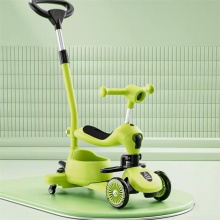 小童滑板车可推行可坐可滑单脚滑行儿童闪光DUO功能宝宝可贴牌