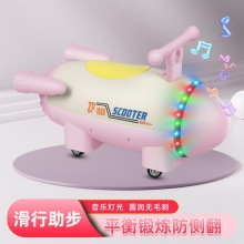 飞机溜溜车2岁儿童男女卡通宝宝玩具静音轮防侧翻滑行车益智
