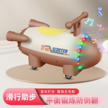 飞机溜溜车2岁儿童男女卡通宝宝玩具静音轮防侧翻滑行车益智