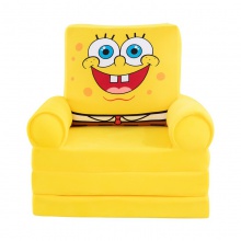 萌鸡小队三层折叠懒人躺睡沙发卡通派大星毛绒座椅礼品