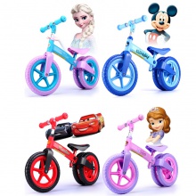 儿童平衡滑行车无脚踏滑步车艾莎苏菲亚宝宝卡通双轮自行车