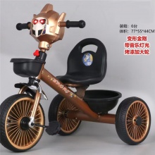 音乐灯光儿童宝宝三轮车1-5岁三轮脚踏车简易小孩男女头灯三轮车