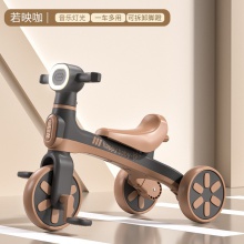 儿童脚踏车三轮车可推可骑可滑三合一多种功能音乐灯光三轮车