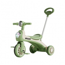 儿童脚踏车三轮车可推可骑可滑三合一多种功能音乐灯光三轮