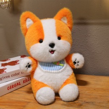 新款创意柴犬公仔围巾狗狗玩偶床上睡觉安抚抱枕夜市套圈公仔