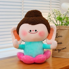 莲花佛玩偶包合什好礼佛背包可爱毛绒公仔女生日礼物毛绒玩具