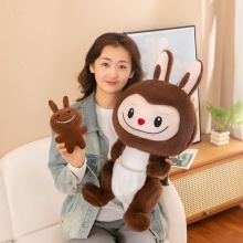 新款袋鼠拉布布毛绒玩具泡泡玛特玩偶创意卡通公仔布娃娃兑换