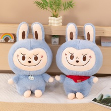 爆款围巾胸牌La布布毛绒玩具可爱公仔玩偶送女生日礼物棉花布娃娃