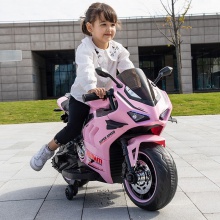 带辅助轮男女宝宝电瓶三轮车小孩可坐人充电玩具车儿童电动摩托车