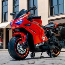 带辅助轮男女宝宝电瓶三轮车小孩可坐人充电玩具车儿童电动摩托车