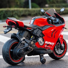 带辅助轮男女宝宝电瓶三轮车小孩可坐人充电玩具车儿童电动摩托车