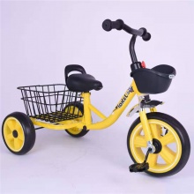 新款儿童三轮车小孩3-6岁童车可坐脚踏车幼儿园自行车带斗三轮车