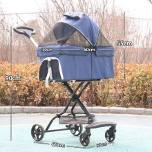 中小型宠物推车可伸缩豪华可分体折叠猫咪狗狗手推车新款厂家直供