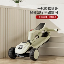 儿童脚踏蓝牙滑板车男女宝宝滑滑车三合一可折叠小孩踏板溜溜车