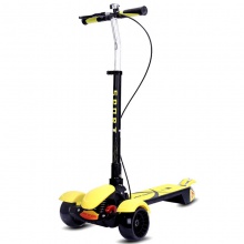 儿童滑板车折叠加大踏板带减震闪光轮3-16岁高度调节加粗