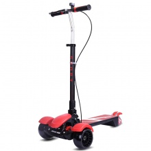 儿童滑板车折叠加大踏板带减震闪光轮3-16岁高度调节加粗