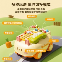 儿童多种功能仿真电话机座机宝宝趣味早教音乐故事打地鼠电话车玩具